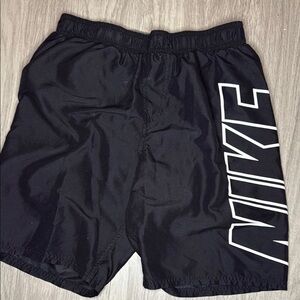 Nike Black Sports Shorts with White Logo